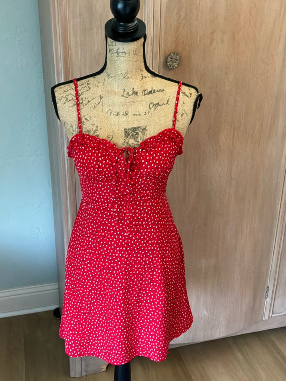 NWOT Princess Polly Lovebirds dress red mini Nordys size 4